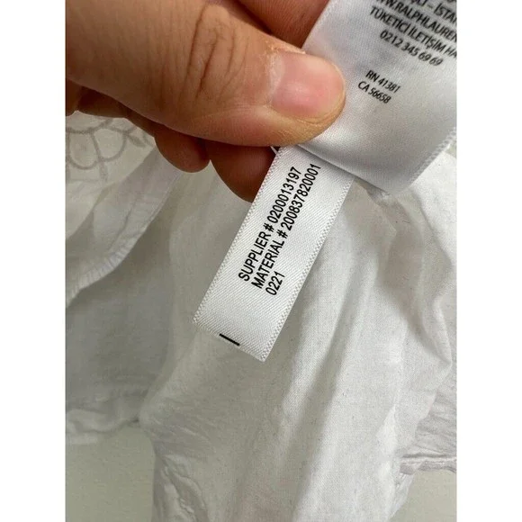 Ralph Lauren Black Label Women's Eyelit Mini Skirt Cotton White Size Large - Picture 5 of 9